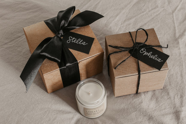 Dark Academia Bridesmaid Proposal Gift Box with Candle + Bottle of Matches - Grace + Bloom Co