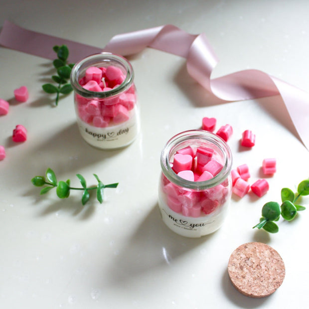 Show some love to someone special with a pretty conversation heart candle from Grace and Bloom! These cork-topped candles make great gifts - for your Valentine, for your best girl friends, your bridesmaids, your mom, YOURSELF!