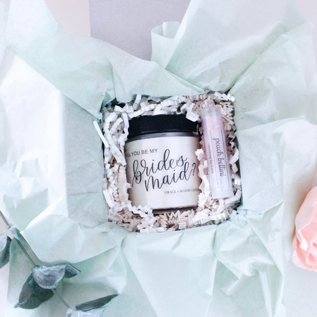 Sage Green Bridesmaid Proposal Gift Box - Grace + Bloom Co