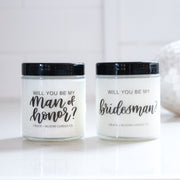 Man of Honor / Bridesman Proposal Candle - Grace + Bloom Co