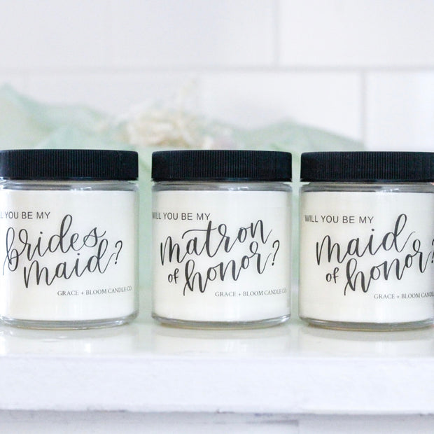Bridesmaid Proposal Candles - Grace + Bloom Co