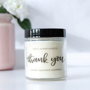 Thank You | Small Soy Candle | Party Favors - Grace + Bloom Co