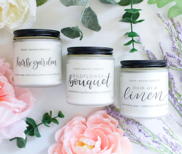 Small Soy Candle | Choose a Scent - Grace + Bloom Co